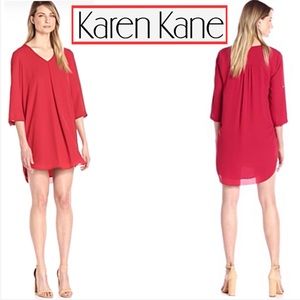 NWT Karen Kane, Shift Silhouette, Tomato Red Dress